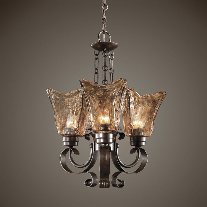 Vetraio - 3 Light Chandelier - Oil Rubbed Bronze