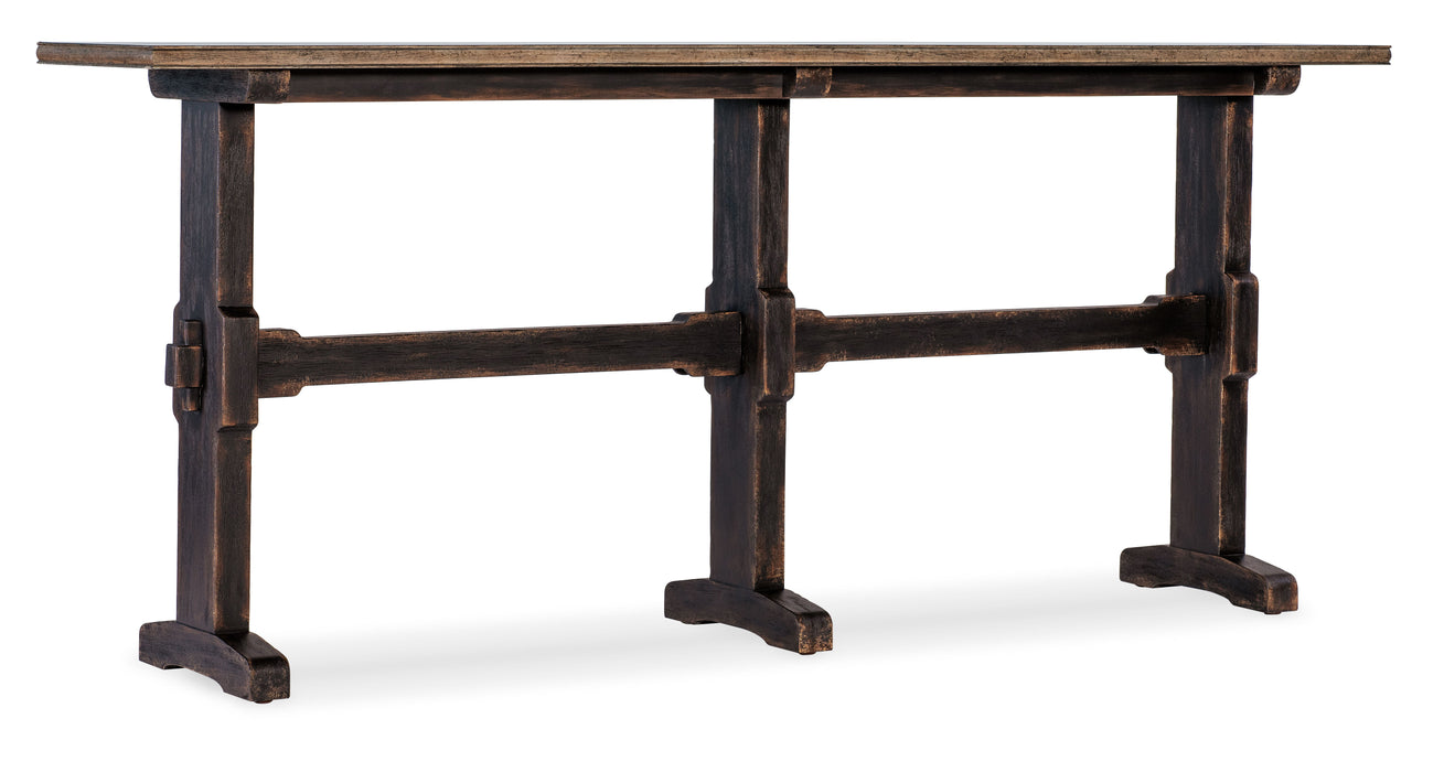 Americana - Trestle Console Table - Dark Brown