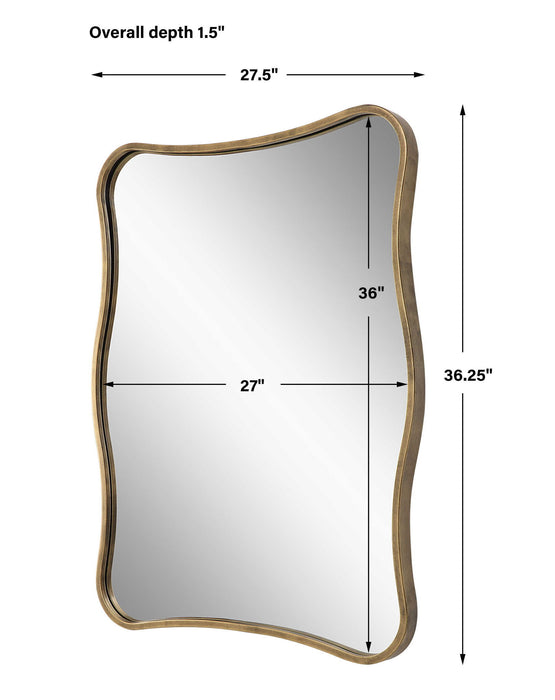 Pavia - Curvy Vanity Mirror - Gold