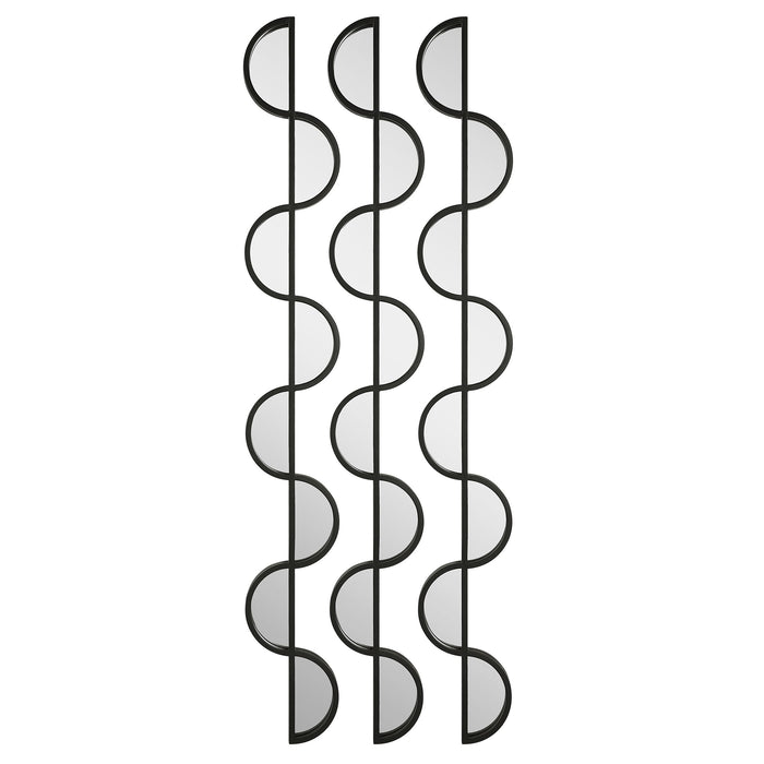 Wisp - Mirrored Iron Wall Decor (Set of 3) - Black