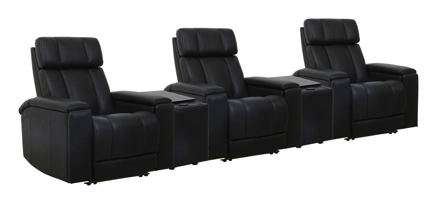 Phoenix - Zero Gravity Power 3 Seat Home Theater Seating With 2 Wedges And Immersive Audio