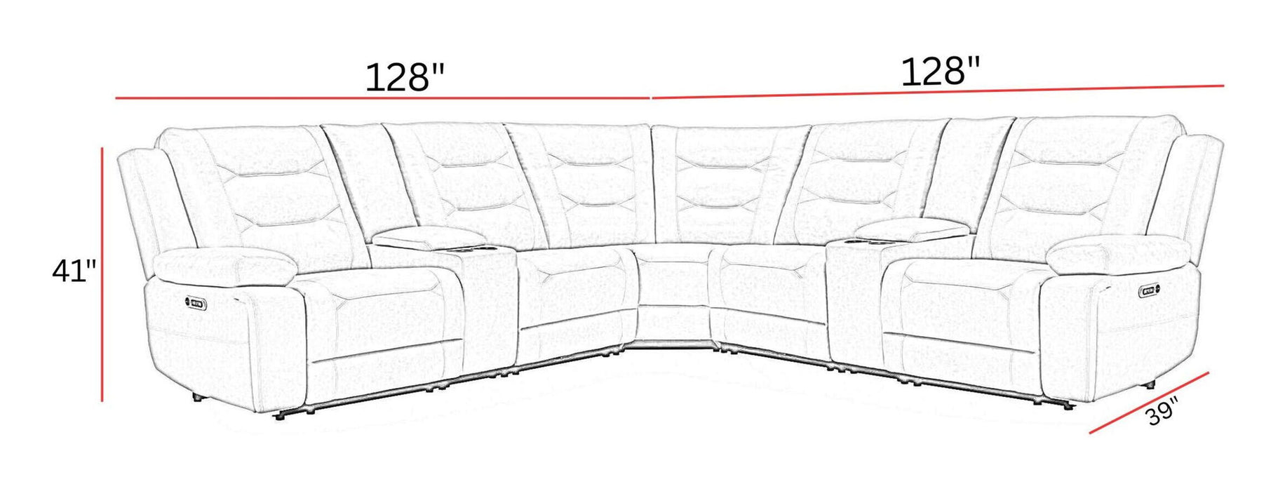Caldwell - Modular Power Reclining Sectional