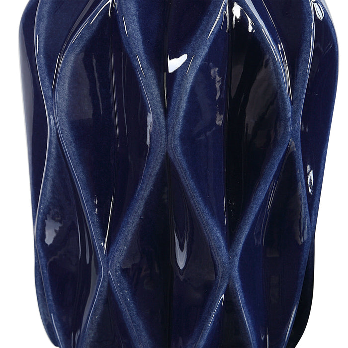 Klara - Geometric Bottles (Set of 2) - Blue