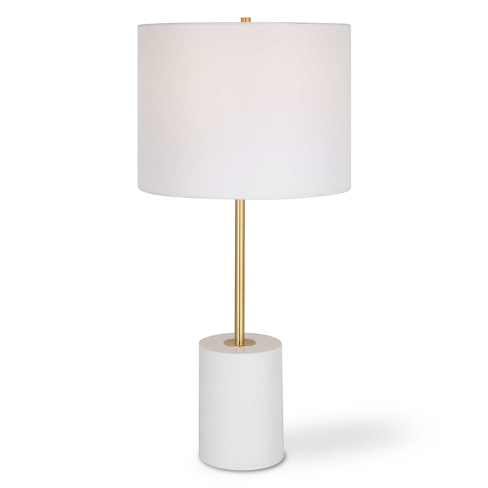 Table Lamp Metal Base - White
