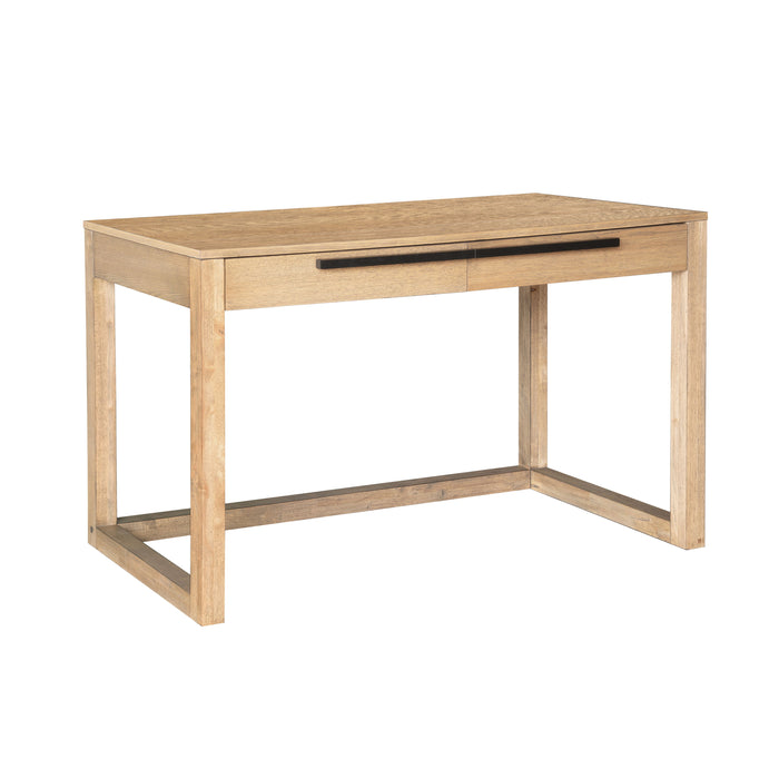 Items - Drop Ship - Modern Blonde Oak Writing Desk with Two Drawers - Natural