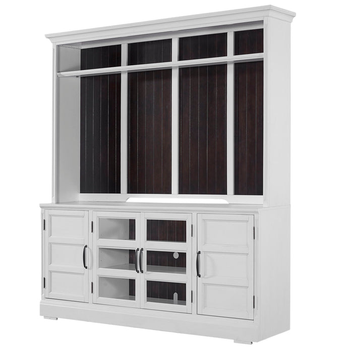 Shoreham - 76 In. TV Console With Hutch - Effortless White