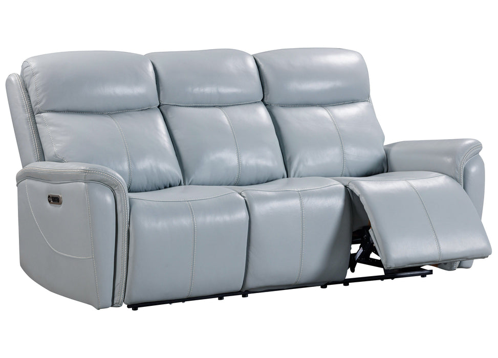 Cascade - Power Reclining Sofa Loveseat And Recliner - Seamist Grey