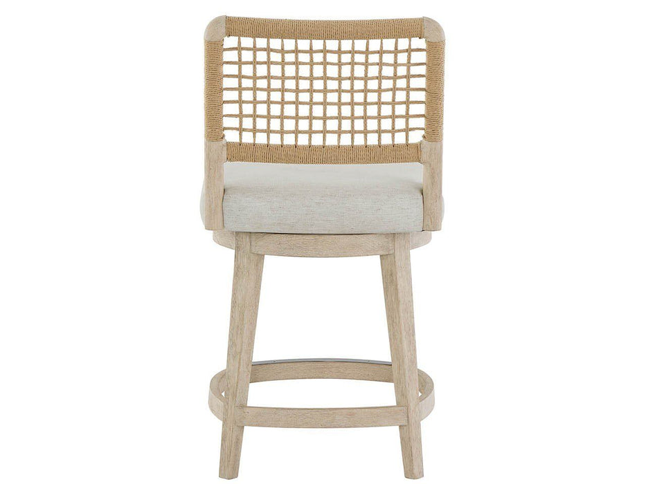 Oasis - Dockside Swivel Counter Stool - White / Beige