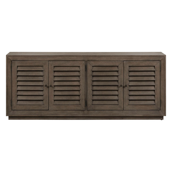 Aspen Sky - 78" TV Console - Weathered Saddle Brown