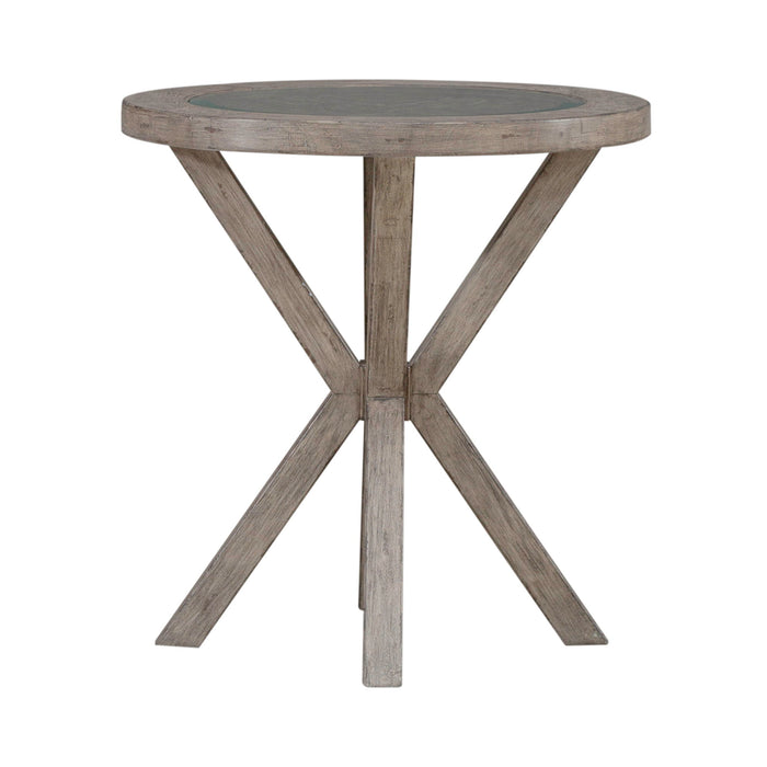 Skyview Lodge - Round Chairside Table - Light Brown