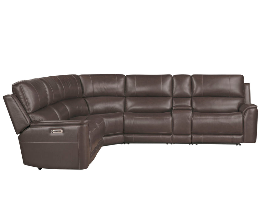 Easton - 6 Piece Zero Gravity Power Reclining Sectional With Power Adjustable Headrests - Steamboat Brown