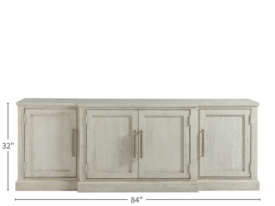 Escape - 84" Entertainment Console - Pearl Silver