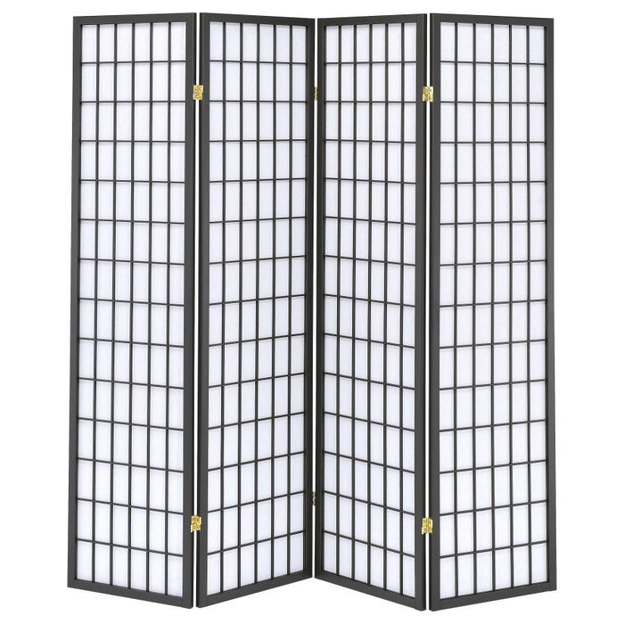 Roberto - 4-panel Linear Grid Design Folding Screen