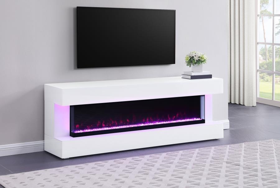 Vallerie - TV Stand With Visual Flame Box