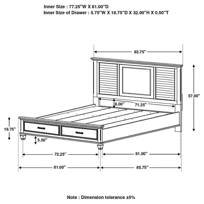 Franco - Wood Storage Panel Bed