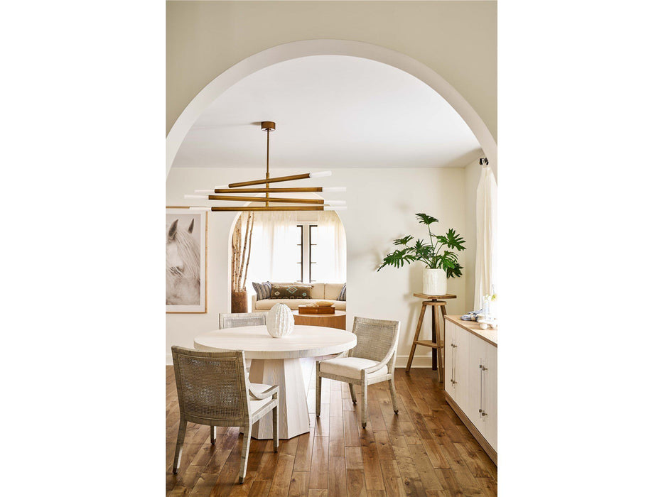 Weekender Coastal Living Home / Mackinaw - Round Dining Table - Pearl Silver