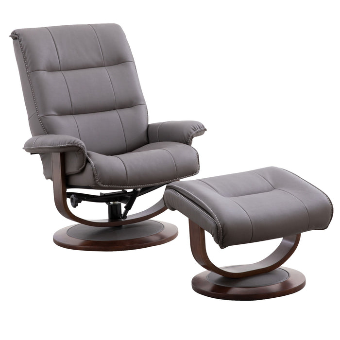 Knight - Manual Reclining Swivel Chair and Ottoman