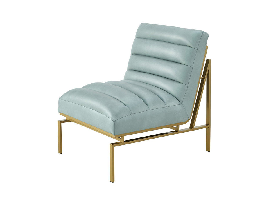 Channeled - Accent Chair, Special Order - Light Blue