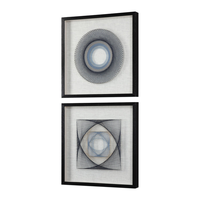 String Duet - Geometric Art (Set of 2) - Black