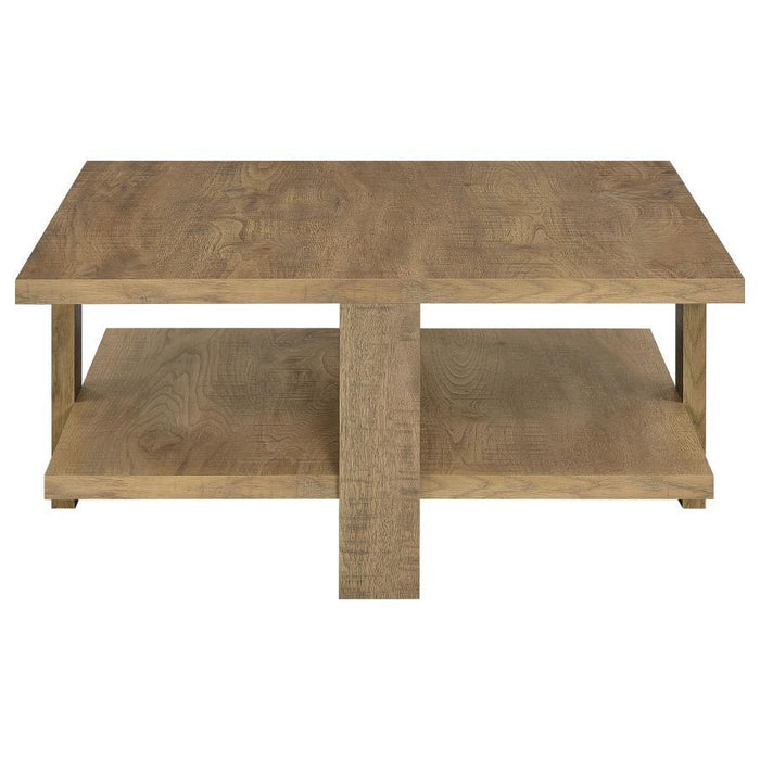 Dawn - Square Engineered Wood Coffee Table - Mango Brown