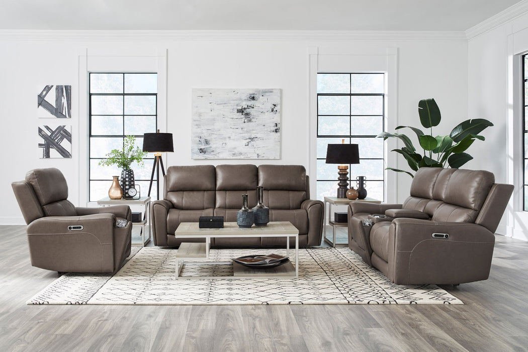 Hancock - Zero Gravity Power Reclining Console Loveseat P3