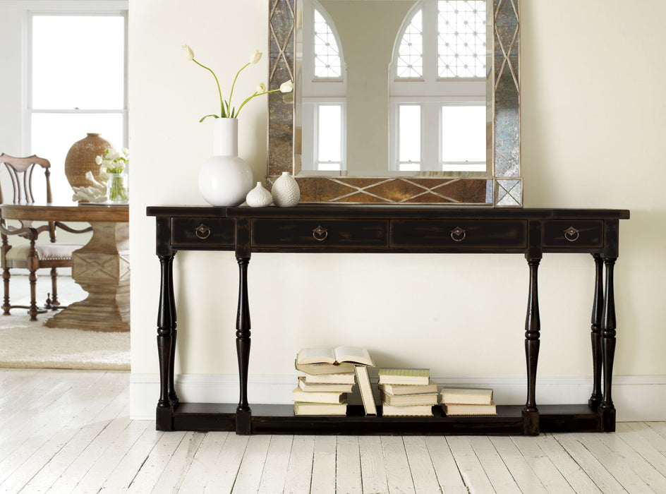 Sanctuary - 4-Drawer Thin Console - Ebony
