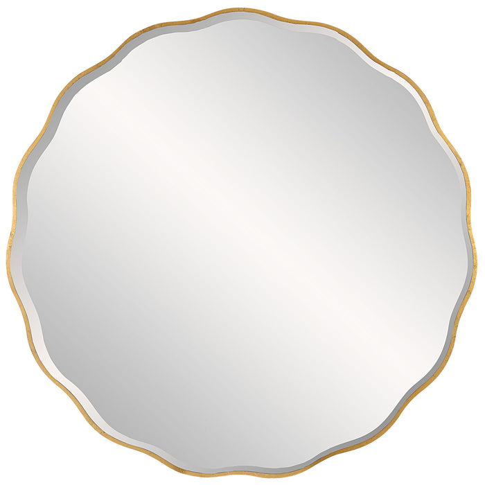 Aneta - Large Round Mirror - Gold