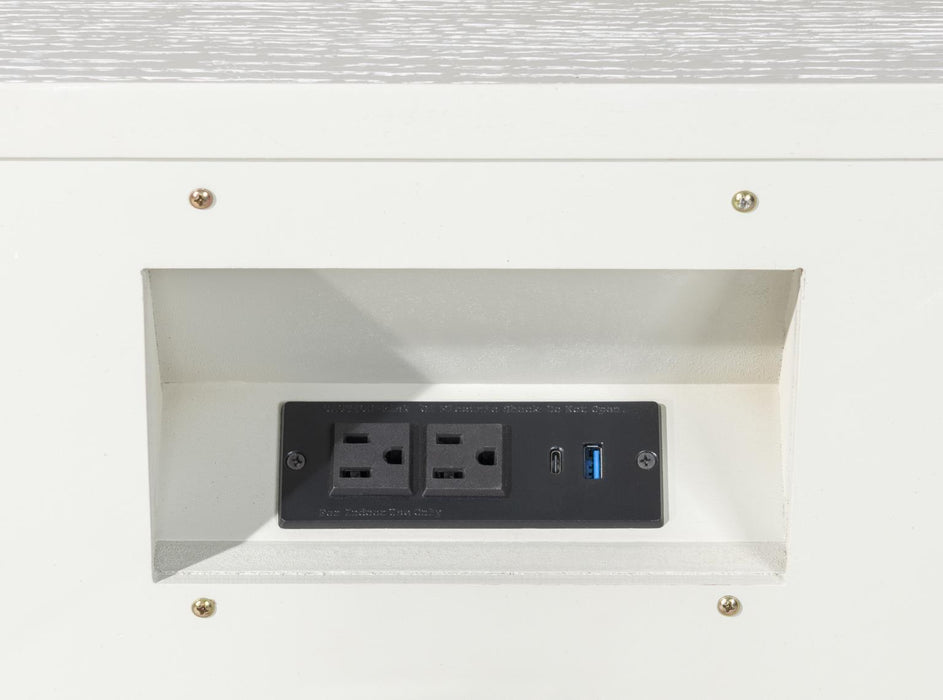 Miramar - Three Drawer Nightstand - Oyster