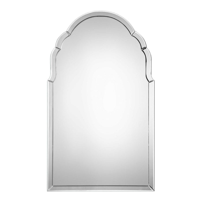 Brayden - Frameless Arched Mirror - Pearl Silver