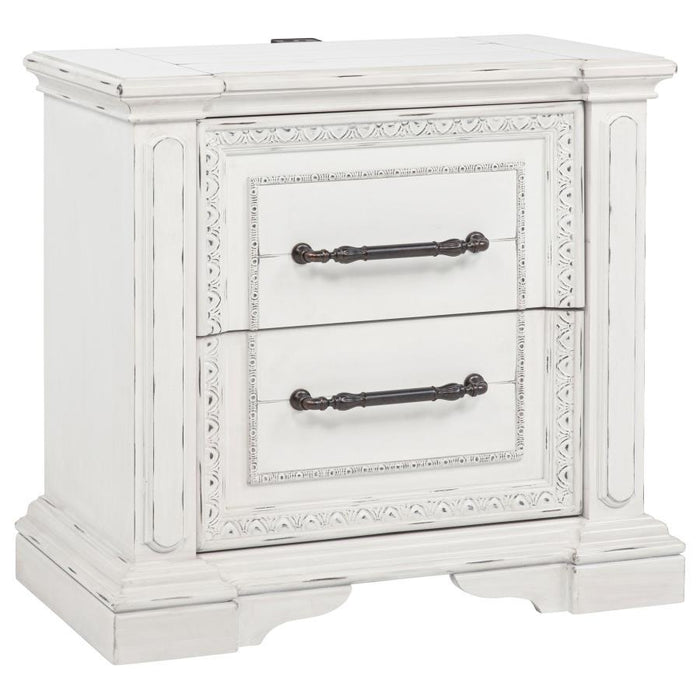 Mckinney - 2-Drawer Nightstand With Dual USB - Vintage White