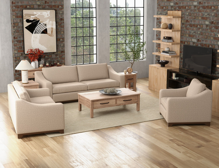 Natural Parota - Loveseat - Capuccino Brown