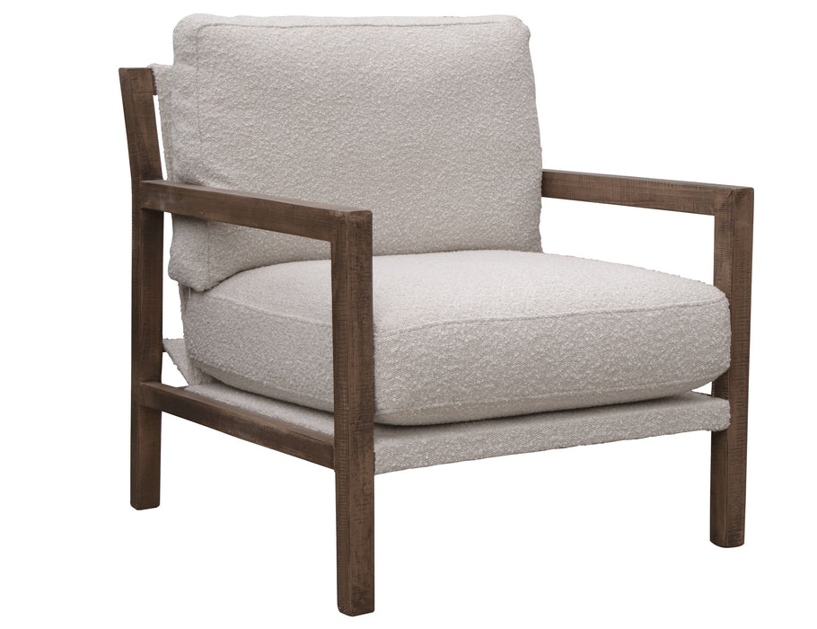 Milan - Fabric Arm Chair - Light Cream