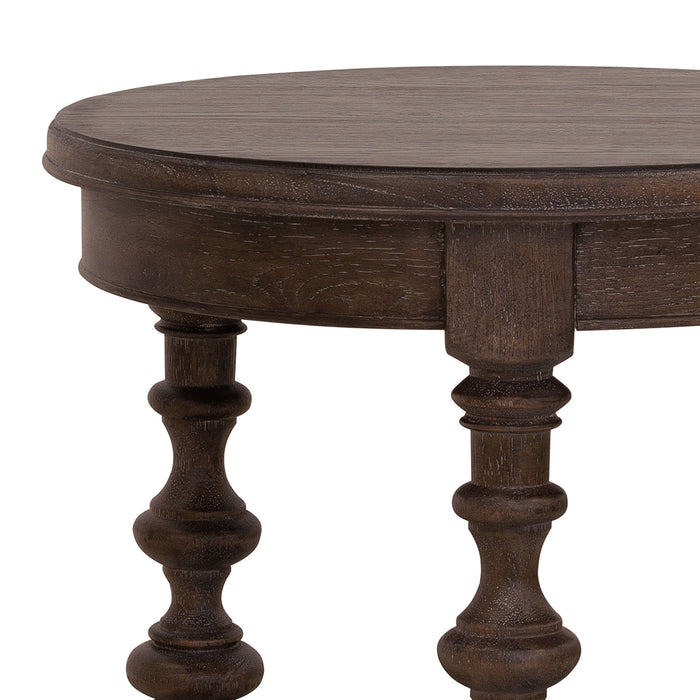 Revival Row - Round End Table - Brown