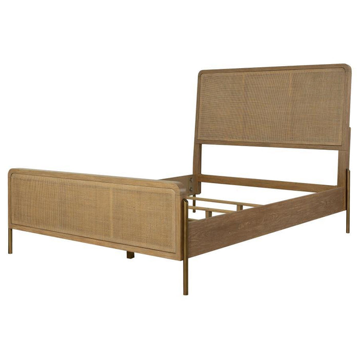 Arini - Bed With Woven Rattan Headboard