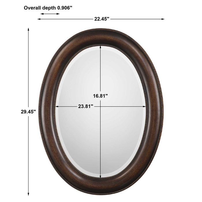 Mirror With Antique Gold Undertones - Dark Bronze