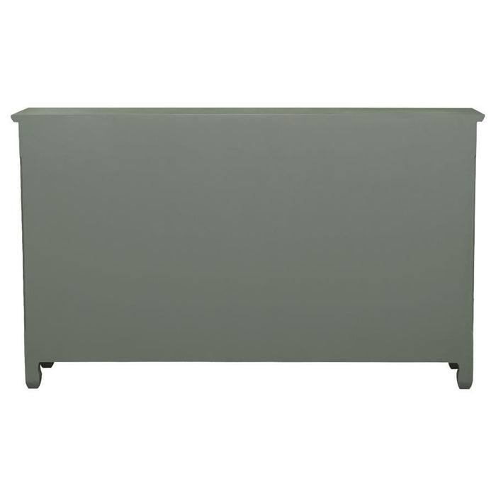 Madeline - 3-Drawer Scrollwork Accent Cabinet - Antique Green