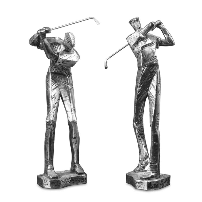 Practice Shot - Metallic Statues (Set of 2) - Pearl Silver
