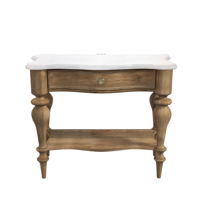 Weston Hills - Bedside Table With Storage Drawer - Natural