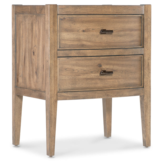 Vineyard Row - Two Drawer Nightstand - Light Brown