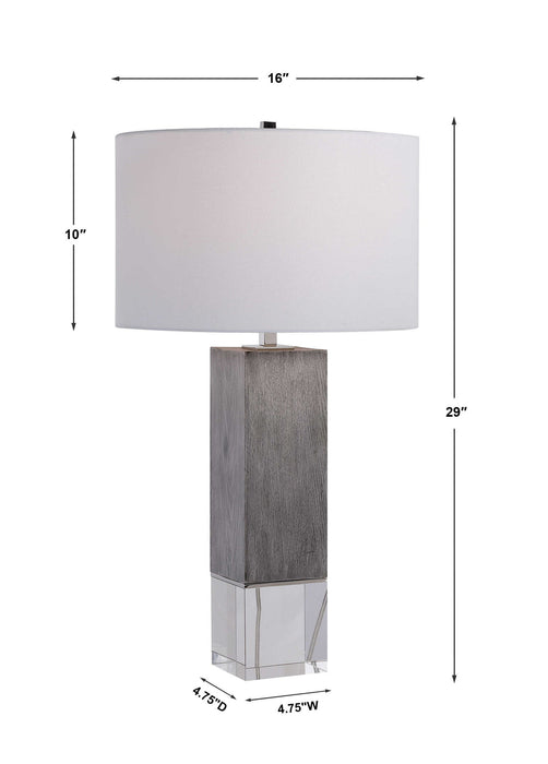 Cordata - Modern Lodge Table Lamp - Pearl Silver
