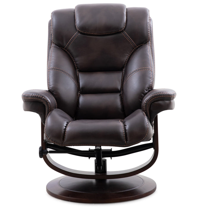 Monarch - Manual Reclining Swivel Chair and Ottoman