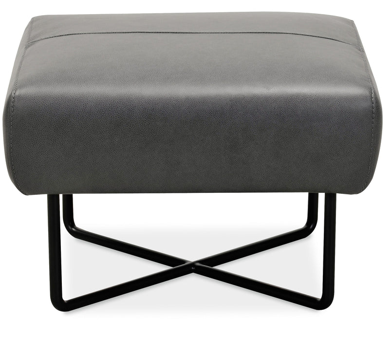 Efron - Ottoman With Black Metal Base