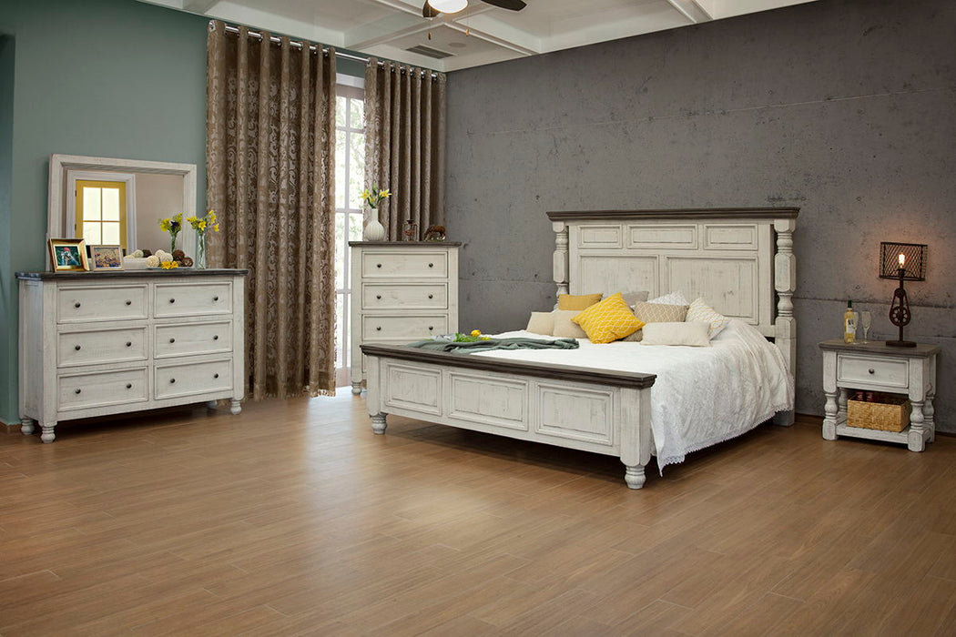 Stone - Dresser With 6 Drawers - Antiqued Ivory / Weathered Gray Stone - Dresser With 6 Drawers - Antiqued Ivory / Weathered Gray