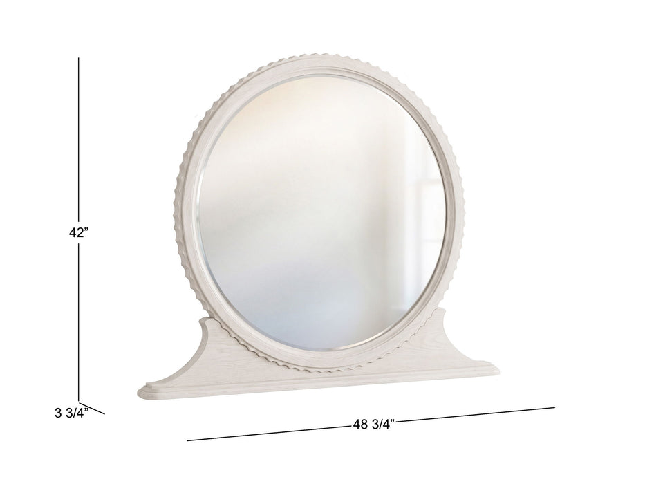 Vivienne - Round Mirror - Whisper White