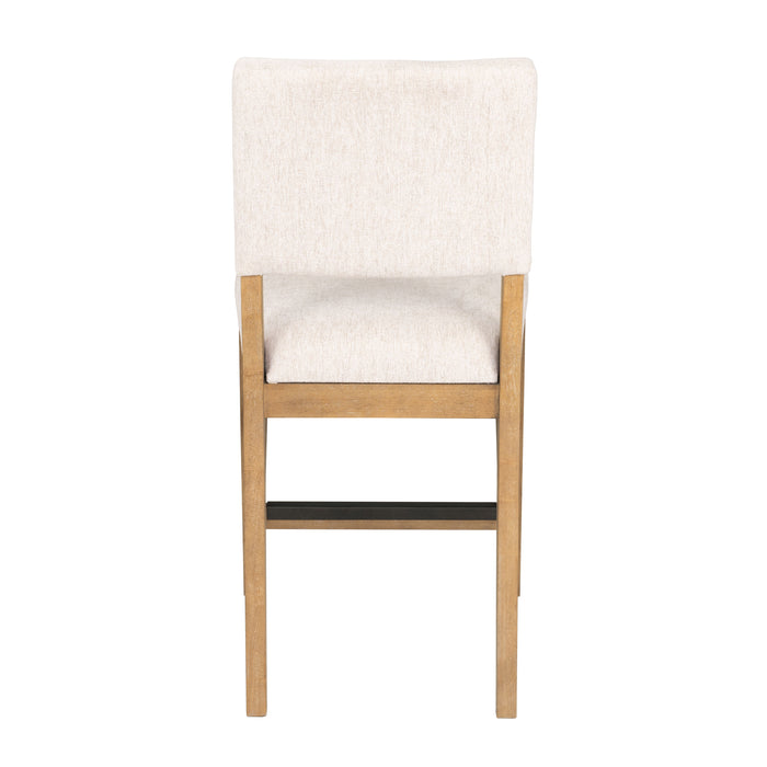 Millwork - Counter Chair (Set of 2) - White / Light Brown