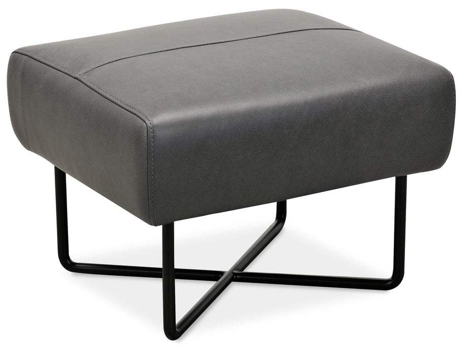 Efron - Ottoman With Black Metal Base