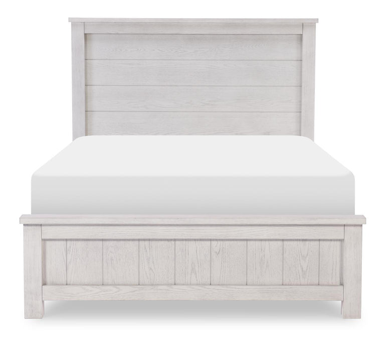 Preston - Complete Full Panel Bed - Bleached Linen