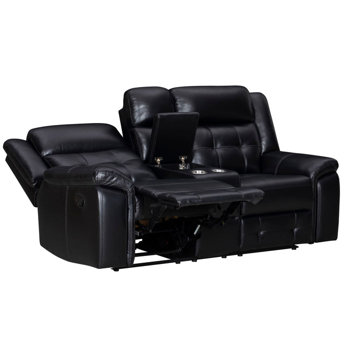 Clayton - Manual Reclining Console Loveseat - Phantom
