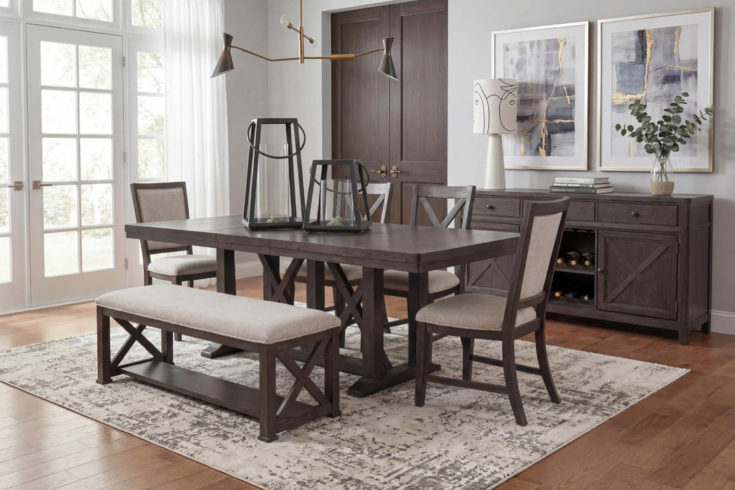 Briarwood - X-Back Counter Height Dining Bench - Sable