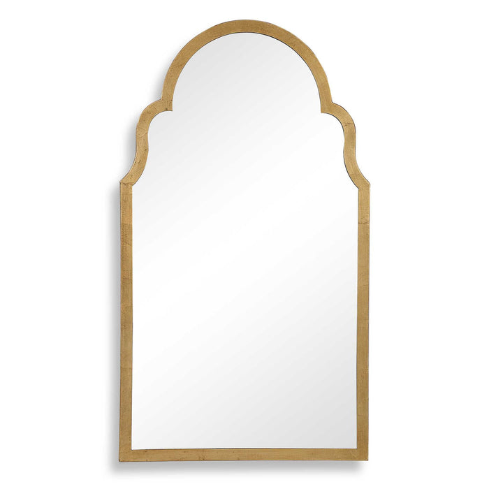 Shaped Arch Top Frame Mirror - Gold Leaf